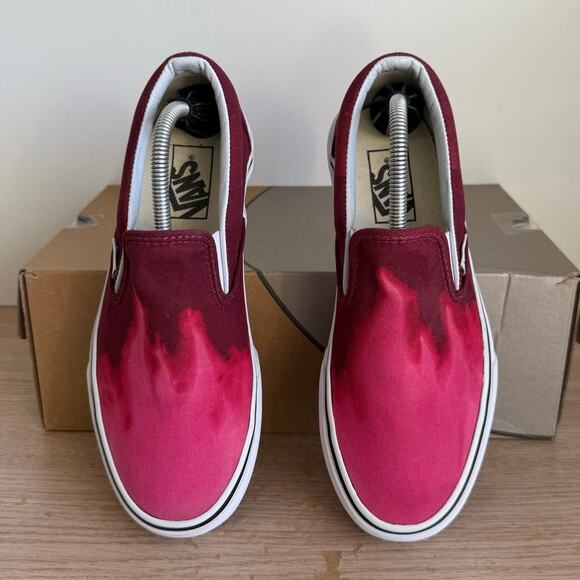 Vans Classic Lo Slip On Pink \\White Sneakers  SZ- 6 Men SZ- 7.5 Women main image 7